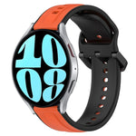 Bracelet de montre en silicone bicolore à boucle convexe de 20 mm, pour Samsung Galaxy Watch 6 40 mm, pour Samsung Galaxy Watch 6 Classic 43 mm