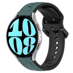 Bracelet de montre en silicone bicolore à boucle convexe de 20 mm, pour Samsung Galaxy Watch 6 40 mm, pour Samsung Galaxy Watch 6 Classic 43 mm