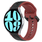 Bracelet de montre en silicone bicolore à boucle convexe de 20 mm, pour Samsung Galaxy Watch 6 40 mm, pour Samsung Galaxy Watch 6 Classic 43 mm