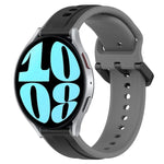 Bracelet de montre en silicone bicolore à boucle convexe de 20 mm, pour Samsung Galaxy Watch 6 40 mm, pour Samsung Galaxy Watch 6 Classic 43 mm
