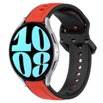 Bracelet de montre en silicone bicolore à boucle convexe de 20 mm, pour Samsung Galaxy Watch 6 40 mm, pour Samsung Galaxy Watch 6 Classic 43 mm