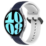 Bracelet de montre en silicone bicolore à boucle convexe de 20 mm, pour Samsung Galaxy Watch 6 40 mm, pour Samsung Galaxy Watch 6 Classic 43 mm