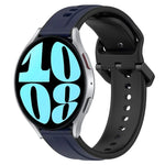 Bracelet de montre en silicone bicolore à boucle convexe de 20 mm, pour Samsung Galaxy Watch 6 40 mm, pour Samsung Galaxy Watch 6 Classic 43 mm