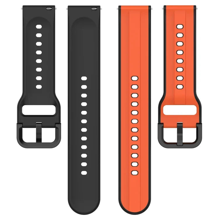 Bracelet de montre en silicone bicolore à boucle convexe de 20 mm, pour Samsung Galaxy Watch 6 40 mm, pour Samsung Galaxy Watch 6 Classic 43 mm
