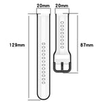 Bracelet de montre en silicone bicolore à boucle convexe de 20 mm, pour Samsung Galaxy Watch 6 40 mm, pour Samsung Galaxy Watch 6 Classic 43 mm