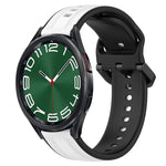 Bracelet de montre en silicone bicolore à boucle convexe de 20 mm, pour Samsung Galaxy Watch 6 40 mm, pour Samsung Galaxy Watch 6 Classic 43 mm