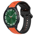 Bracelet de montre en silicone bicolore à boucle convexe de 20 mm, pour Samsung Galaxy Watch 6 40 mm, pour Samsung Galaxy Watch 6 Classic 43 mm