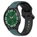 Bracelet de montre en silicone bicolore à boucle convexe de 20 mm, pour Samsung Galaxy Watch 6 40 mm, pour Samsung Galaxy Watch 6 Classic 43 mm