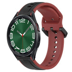 Bracelet de montre en silicone bicolore à boucle convexe de 20 mm, pour Samsung Galaxy Watch 6 40 mm, pour Samsung Galaxy Watch 6 Classic 43 mm