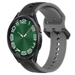 Bracelet de montre en silicone bicolore à boucle convexe de 20 mm, pour Samsung Galaxy Watch 6 40 mm, pour Samsung Galaxy Watch 6 Classic 43 mm