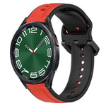 Bracelet de montre en silicone bicolore à boucle convexe de 20 mm, pour Samsung Galaxy Watch 6 40 mm, pour Samsung Galaxy Watch 6 Classic 43 mm