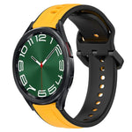 Bracelet de montre en silicone bicolore à boucle convexe de 20 mm, pour Samsung Galaxy Watch 6 40 mm, pour Samsung Galaxy Watch 6 Classic 43 mm