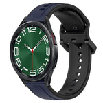 Bracelet de montre en silicone bicolore à boucle convexe de 20 mm, pour Samsung Galaxy Watch 6 40 mm, pour Samsung Galaxy Watch 6 Classic 43 mm