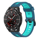 22mm Vertical Two-Color Silicone Watch Band, For Garmin Vivoactive4