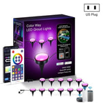 CP01 Lampe de jardin intelligente d'extérieur WIFI avec contrôle via application, lumières de sol d'extérieur synchronisées avec la musique, prise US, prise EU