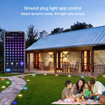 CP01 Lampe de jardin intelligente d'extérieur WIFI avec contrôle via application, lumières de sol d'extérieur synchronisées avec la musique, prise US, prise EU
