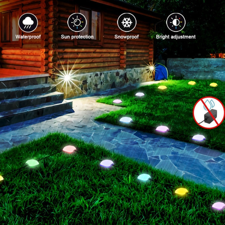 CP01 Lampe de jardin intelligente d'extérieur WIFI avec contrôle via application, lumières de sol d'extérieur synchronisées avec la musique, prise US, prise EU