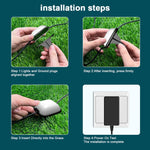 CP01 Lampe de jardin intelligente d'extérieur WIFI avec contrôle via application, lumières de sol d'extérieur synchronisées avec la musique, prise US, prise EU