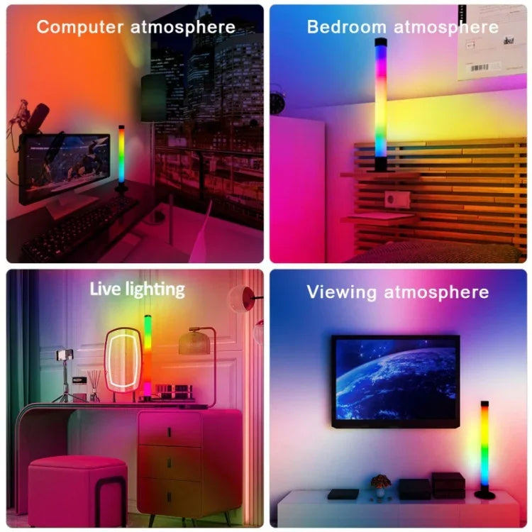 SAL006BS 2 Tubes Lumineux LED Synchronisation Musicale Veilleuse Intelligente WiFi