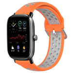 20mm Perforated Breathable Sports Silicone Watch Band, For Amazfit GTS 4 Mini, For Amazfit Bip3, For Amazfit Bip 1S