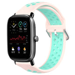 20mm Perforated Breathable Sports Silicone Watch Band, For Amazfit GTS 4 Mini, For Amazfit Bip3, For Amazfit Bip 1S