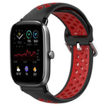 20mm Perforated Breathable Sports Silicone Watch Band, For Amazfit GTS 4 Mini, For Amazfit Bip3, For Amazfit Bip 1S