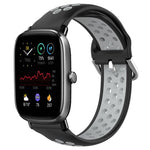 20mm Perforated Breathable Sports Silicone Watch Band, For Amazfit GTS 4 Mini, For Amazfit Bip3, For Amazfit Bip 1S