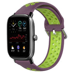 20mm Perforated Breathable Sports Silicone Watch Band, For Amazfit GTS 4 Mini, For Amazfit Bip3, For Amazfit Bip 1S
