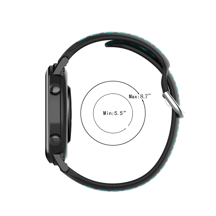 20mm Perforated Breathable Sports Silicone Watch Band, For Amazfit GTS 4 Mini, For Amazfit Bip3, For Amazfit Bip 1S