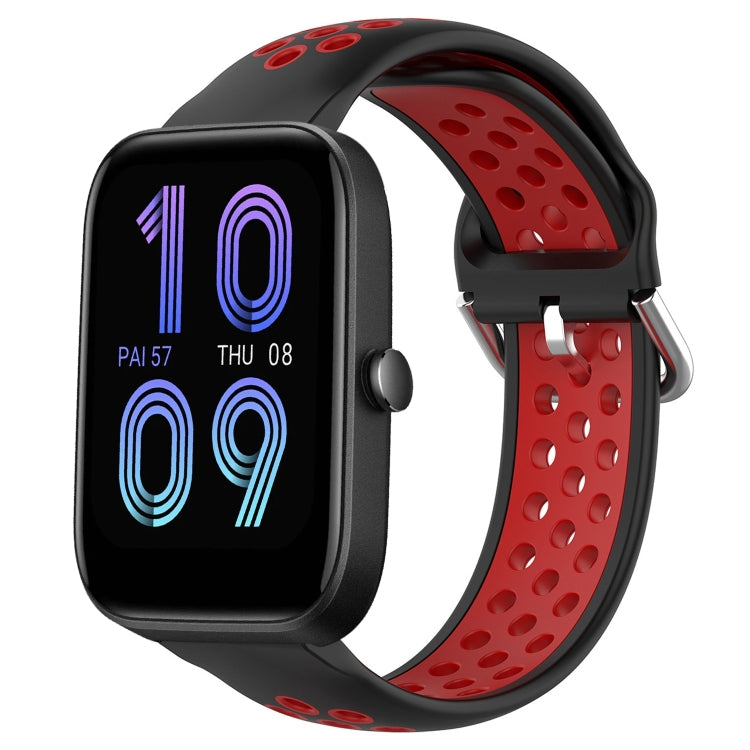 20mm Perforated Breathable Sports Silicone Watch Band, For Amazfit GTS 4 Mini, For Amazfit Bip3, For Amazfit Bip 1S