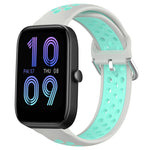 20mm Perforated Breathable Sports Silicone Watch Band, For Amazfit GTS 4 Mini, For Amazfit Bip3, For Amazfit Bip 1S