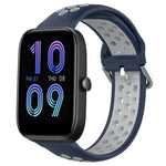 20mm Perforated Breathable Sports Silicone Watch Band, For Amazfit GTS 4 Mini, For Amazfit Bip3, For Amazfit Bip 1S