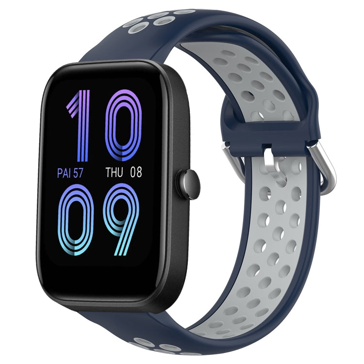 20mm Perforated Breathable Sports Silicone Watch Band, For Amazfit GTS 4 Mini, For Amazfit Bip3, For Amazfit Bip 1S