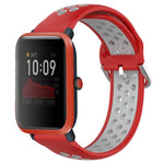 20mm Perforated Breathable Sports Silicone Watch Band, For Amazfit GTS 4 Mini, For Amazfit Bip3, For Amazfit Bip 1S