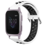 20mm Perforated Breathable Sports Silicone Watch Band, For Garmin Venu SQ, For Garmin VivoMove Style, For Garmin VivoMove Luxe
