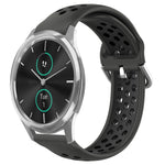 20mm Perforated Breathable Sports Silicone Watch Band, For Garmin Venu SQ, For Garmin VivoMove Style, For Garmin VivoMove Luxe