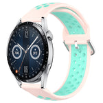22mm Perforated Breathable Sports Silicone Watch Band, For Huawei Watch GT3 46mm, For Huawei Watch GT Runner, For Huawei Watch 3