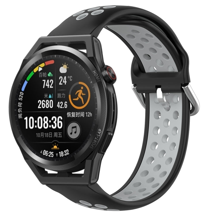 22mm Perforated Breathable Sports Silicone Watch Band, For Huawei Watch GT3 46mm, For Huawei Watch GT Runner, For Huawei Watch 3