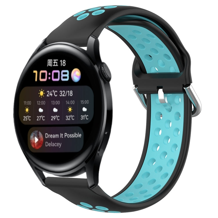22mm Perforated Breathable Sports Silicone Watch Band, For Huawei Watch GT3 46mm, For Huawei Watch GT Runner, For Huawei Watch 3