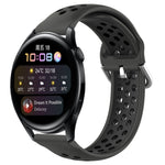 22mm Perforated Breathable Sports Silicone Watch Band, For Huawei Watch GT3 46mm, For Huawei Watch GT Runner, For Huawei Watch 3