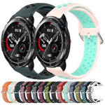 22mm Perforated Breathable Sports Silicone Watch Band, For Honor Watch GS Pro, For Honor Magic Watch 2 46mm, For Honor Watch Dream