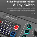 Carte son live multifonctionnelle M6 changeur de voix sans fil mixeur de diffusion, M6
