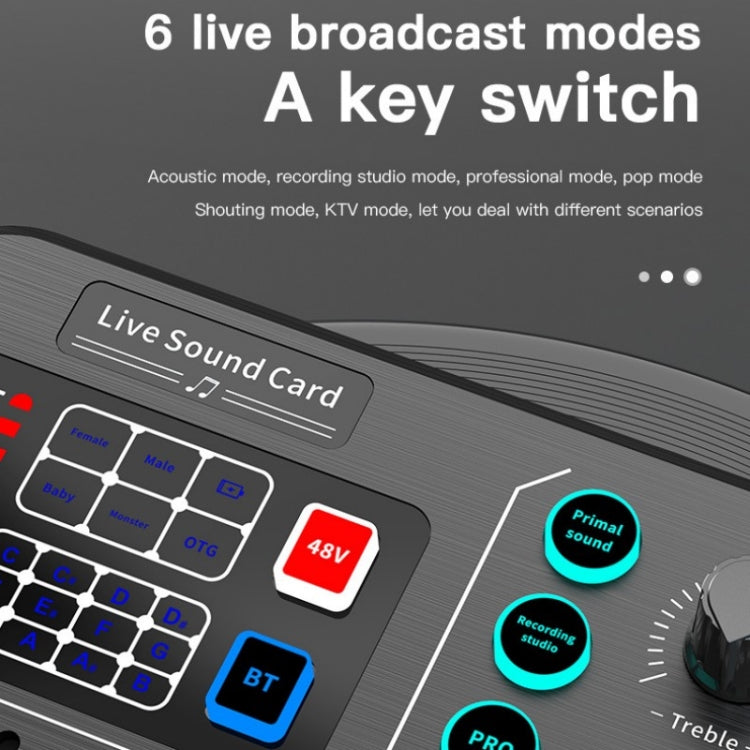 Carte son live multifonctionnelle M6 changeur de voix sans fil mixeur de diffusion, M6