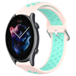 22mm Perforated Breathable Sports Silicone Watch Band, For Amazfit 3, For Amazfit GTR 47mm