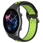 22mm Perforated Breathable Sports Silicone Watch Band, For Amazfit 3, For Amazfit GTR 47mm