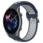 22mm Perforated Breathable Sports Silicone Watch Band, For Amazfit 3, For Amazfit GTR 47mm