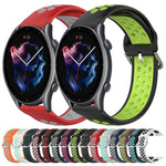 22mm Perforated Breathable Sports Silicone Watch Band, For Amazfit 3, For Amazfit GTR 47mm
