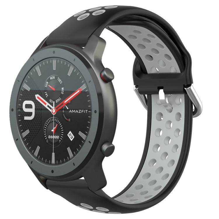 22mm Perforated Breathable Sports Silicone Watch Band, For Amazfit 3, For Amazfit GTR 47mm