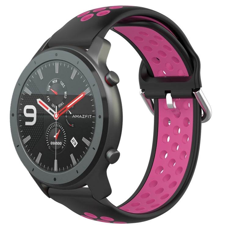 22mm Perforated Breathable Sports Silicone Watch Band, For Amazfit 3, For Amazfit GTR 47mm