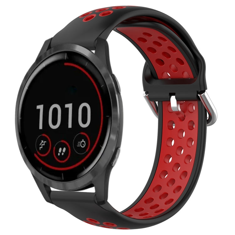 22mm Perforated Breathable Sports Silicone Watch Band, For Garmin Venu 2, For Garmin Vivoactive4, For Garmin Forerunner 265 Music